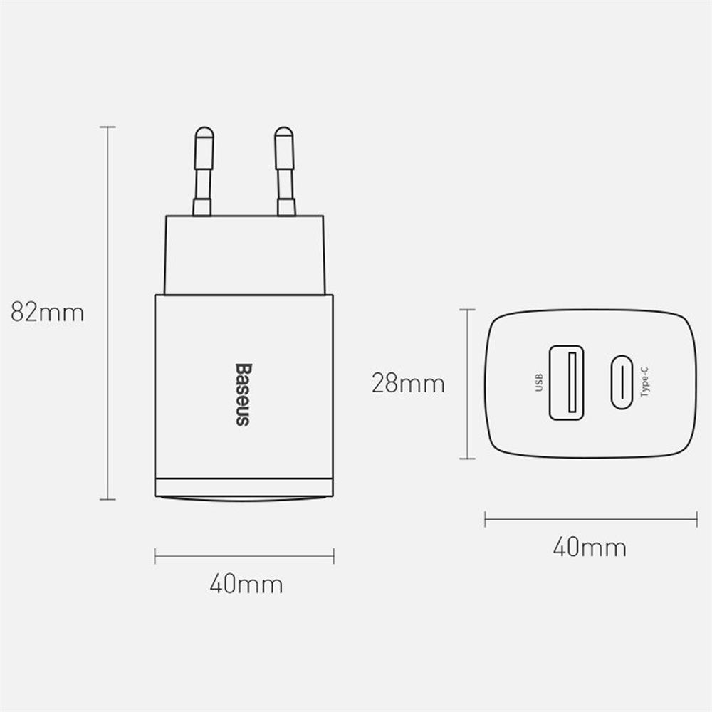 Netz-Ladegerät Baseus Compact - CCXJ-B01 in Schwarz