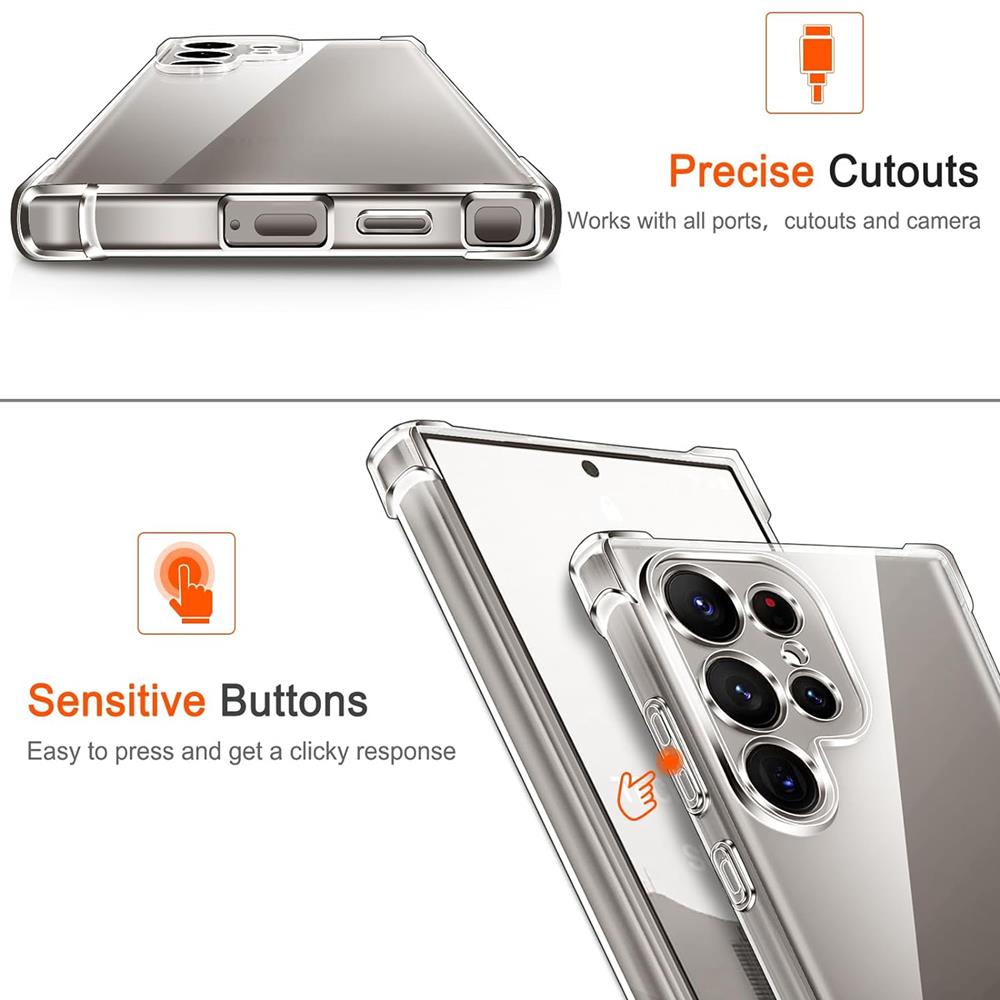 Rugged TPU für Samsung Galaxy S24 Ultra in Transparent