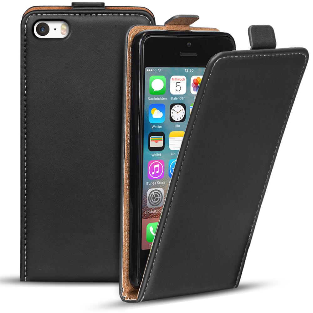 Basic Flip für Apple iPhone 5 / 5S / SE in Schwarz