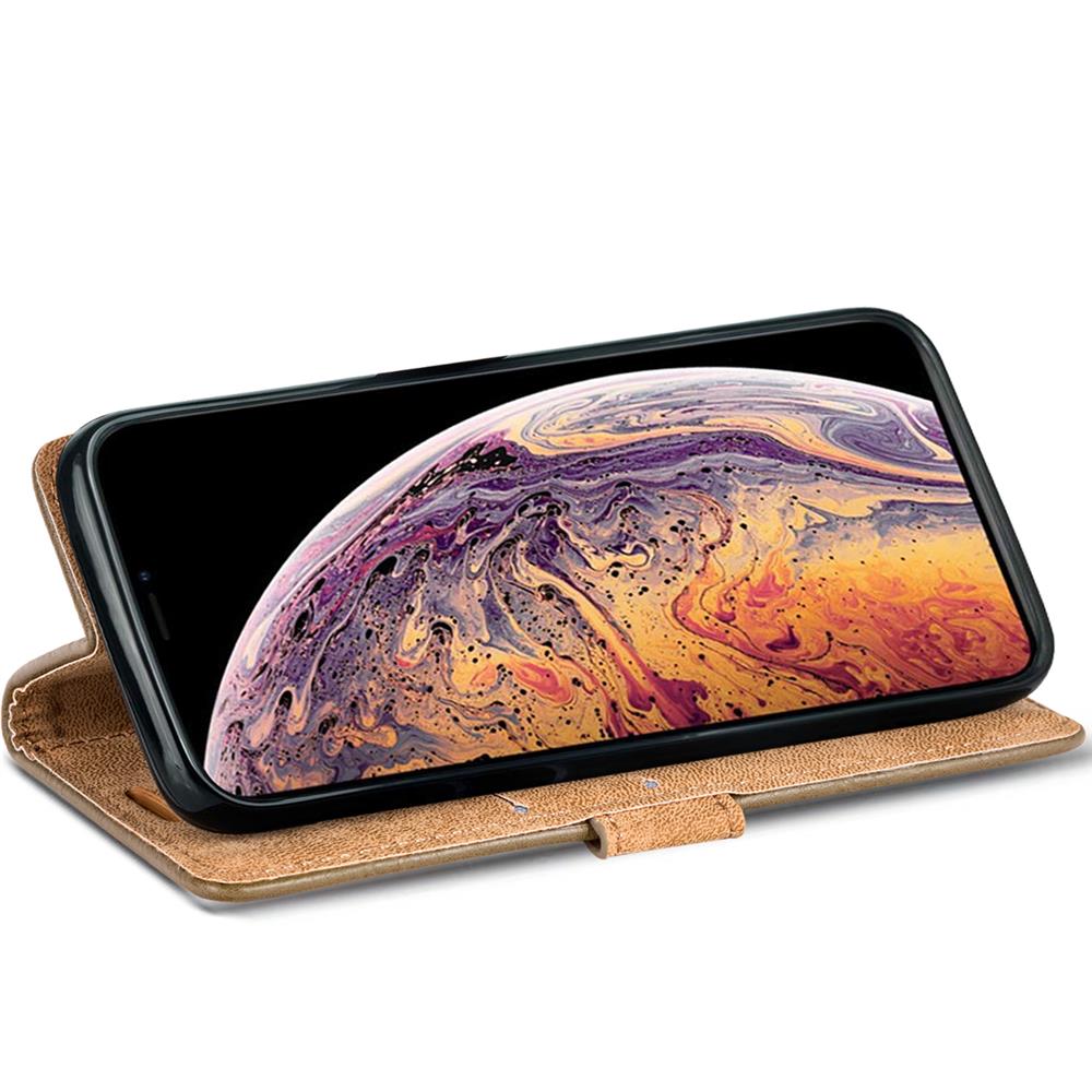 Retro Wallet für Apple iPhone XS Max in Mocca