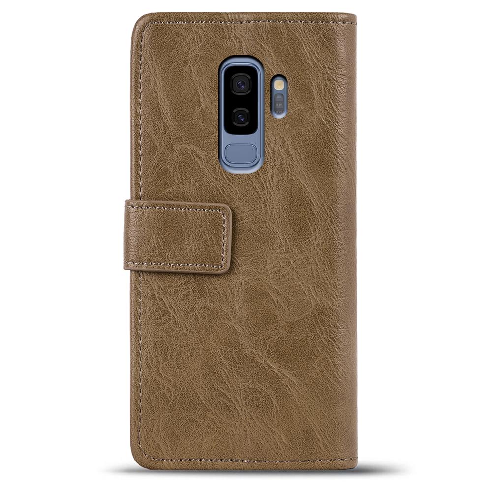 Retro Wallet für Samsung Galaxy S9 in Mocca