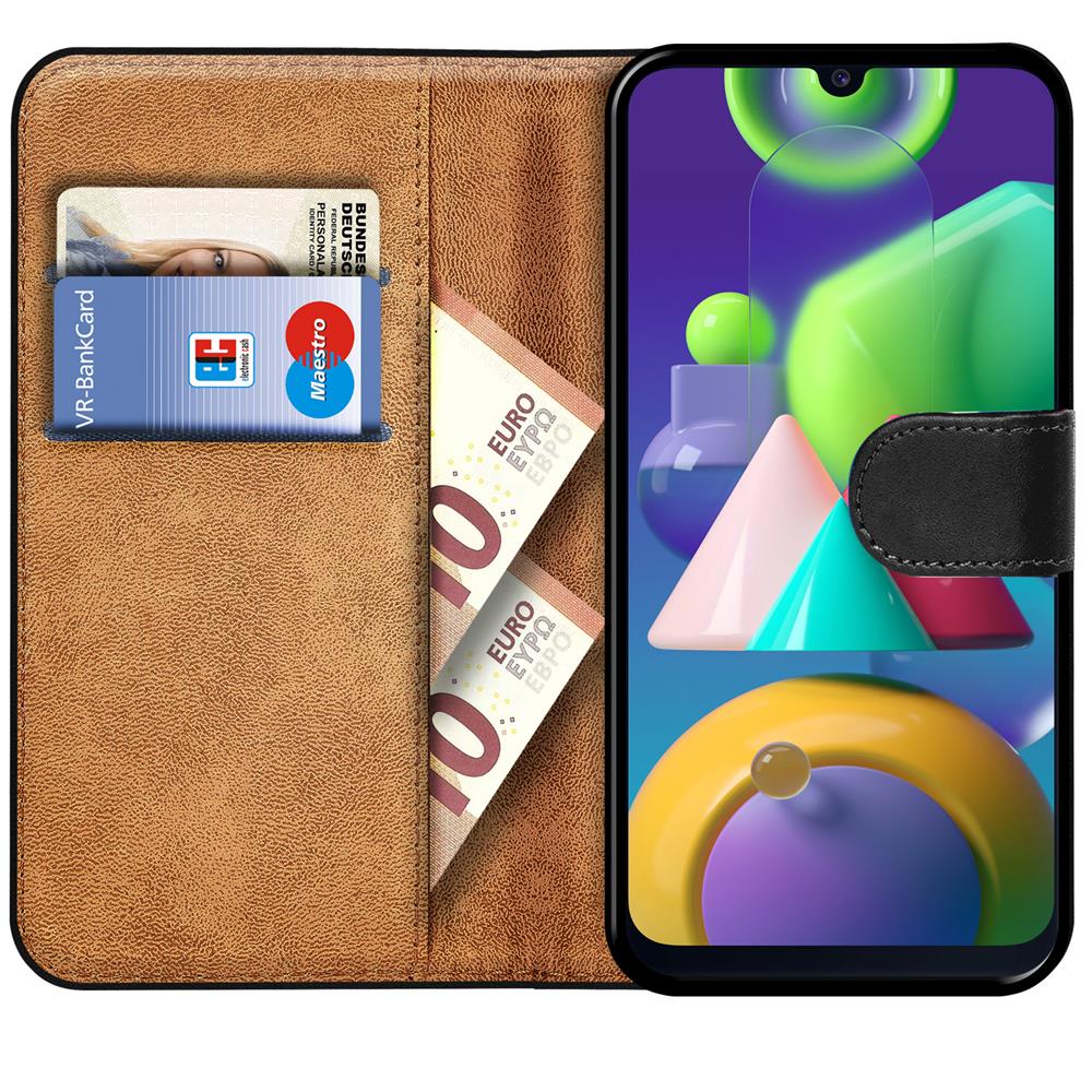 Basic Wallet für Samsung Galaxy M30s / M21 in Schwarz