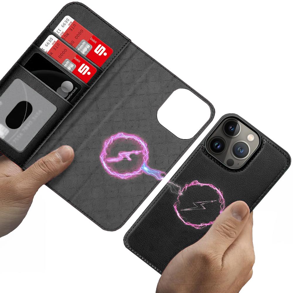 Magnetic Wallet für Apple iPhone 13 Pro in Schwarz