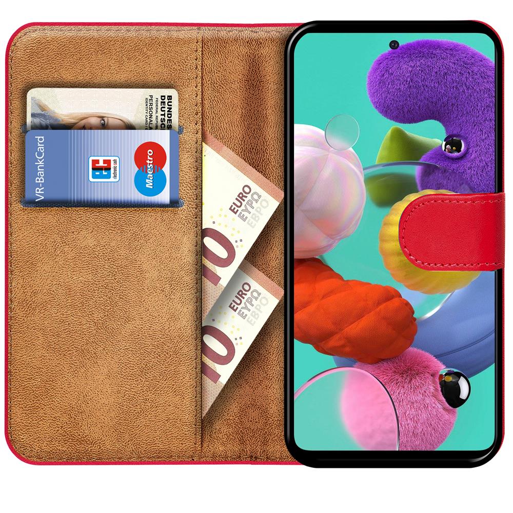 Basic Wallet für Samsung Galaxy A71 in Rot
