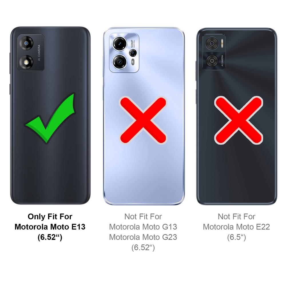 Carbon Brush TPU für Motorola Moto E13 in Schwarz