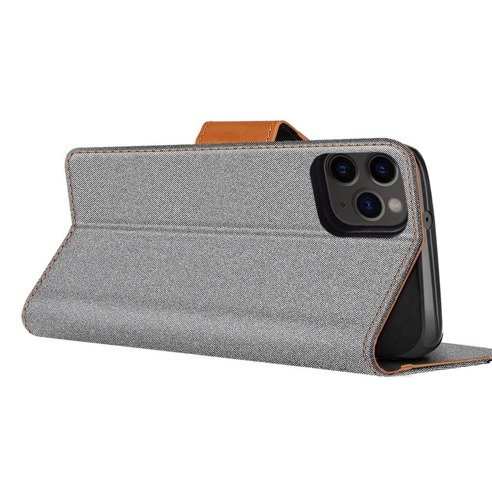 Textil Wallet für Apple iPhone 15 Pro Max in Grau