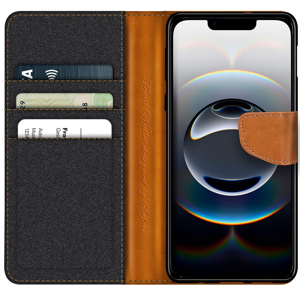 Textil Wallet für Apple iPhone 17e in Schwarz