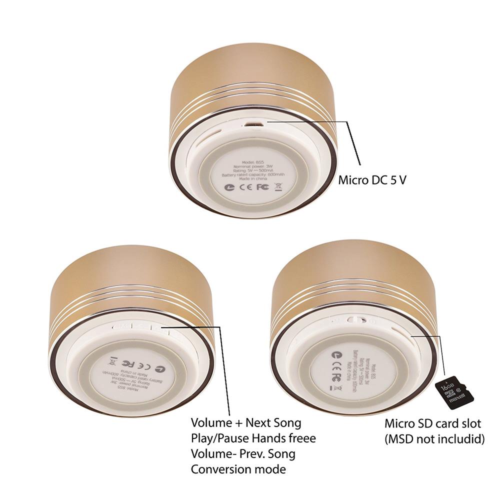 Hoco BS5 Bluetooth Lautsprecher in Gold