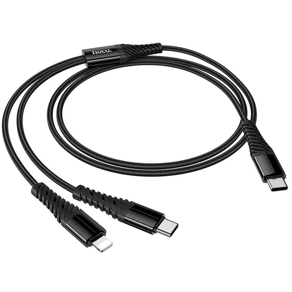 Hoco USB Kabel - X123 2in1 USB-C auf USB-C/Lightning 1 Meter