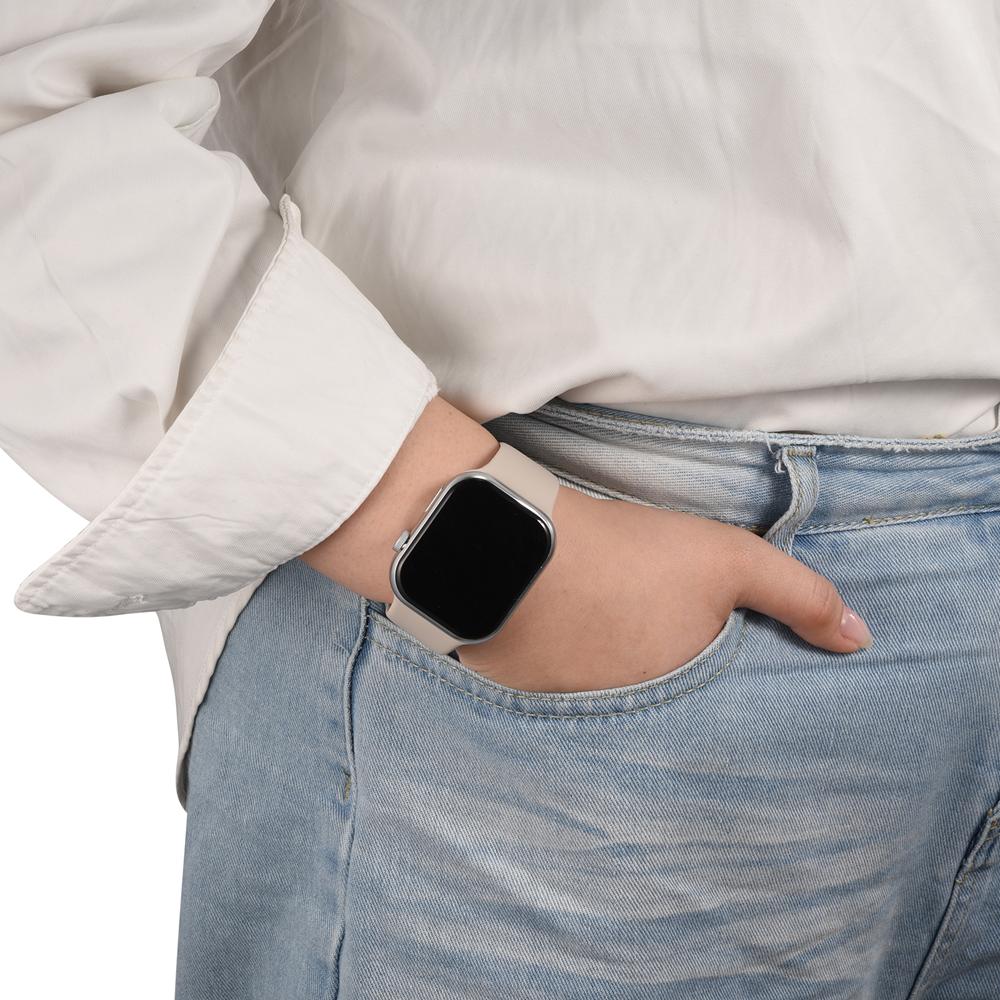 Silikonarmband Butterfly Apple Watch 1-11/SE1-3/Ultra1-3 - 42/44/45/49mm in Champagner - Größe L