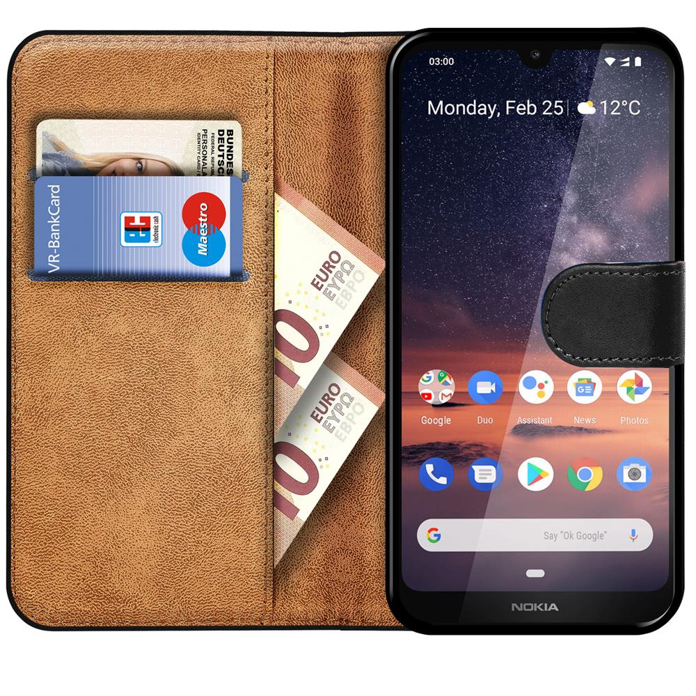 Basic Wallet für Nokia 3.2 in Schwarz