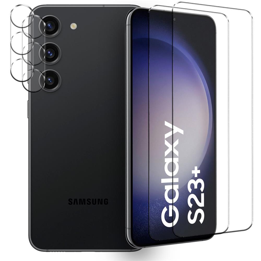 4in1 Glas Set für Samsung Galaxy S23 Plus