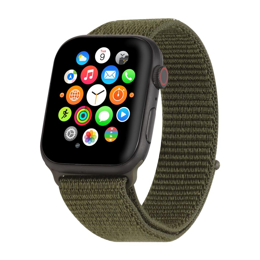 Fitnessarmband Nylon für Apple Watch 1-9 - 42/44/45 in Dunkelgrün