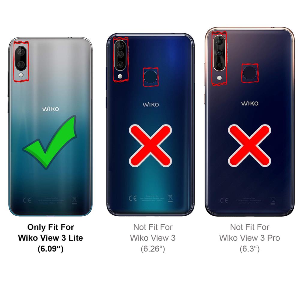 Basic Wallet für Wiko View 3 Lite in Schwarz
