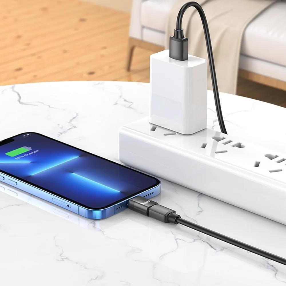 Hoco UA17 USB-C auf Lightning - Schwarz