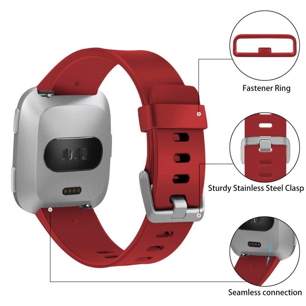 Fitnessarmband TPU für Fitbit Versa / Lite - Größe S in Rot