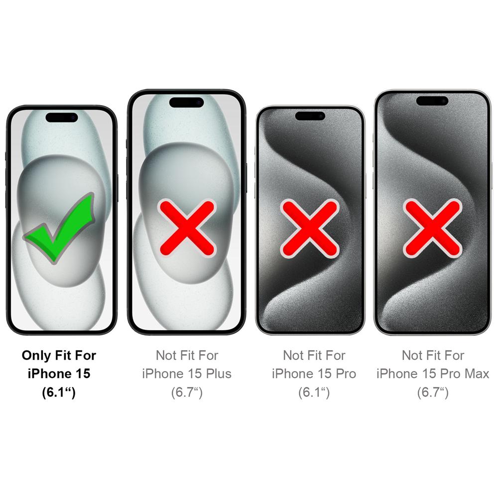 Magnetic Wallet für Apple iPhone 15 in Violett