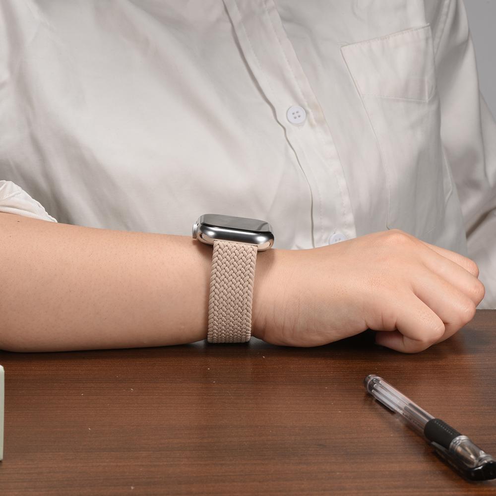 Loop Nylonarmband für Apple Watch 1-11/SE1-3/Ultra1-3 - 42/44/45/49mm in Beige - Universal
