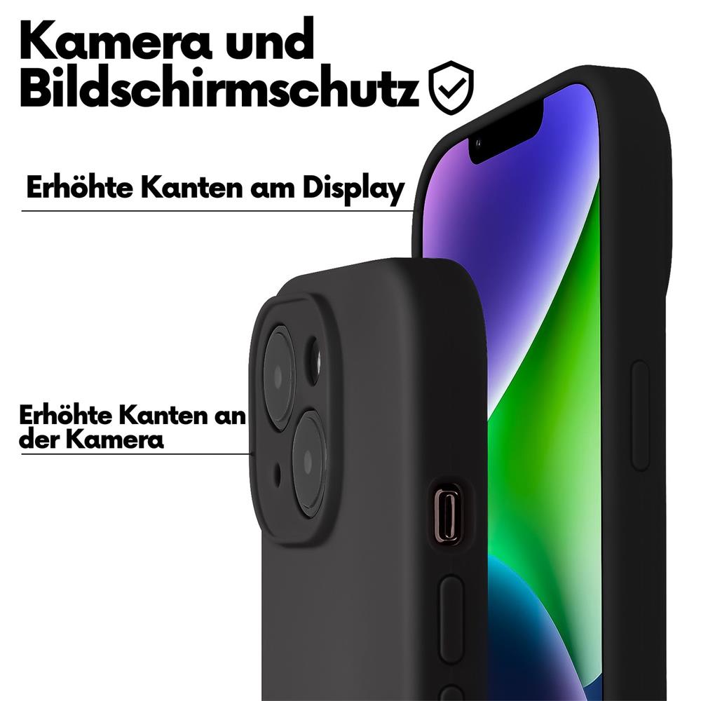 Connect Case Colour inkl. Kette für Apple iPhone 15 Plus in Schwarz