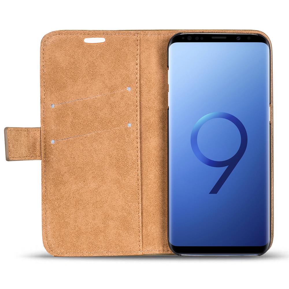 Retro Wallet für Samsung Galaxy S9 in Mocca