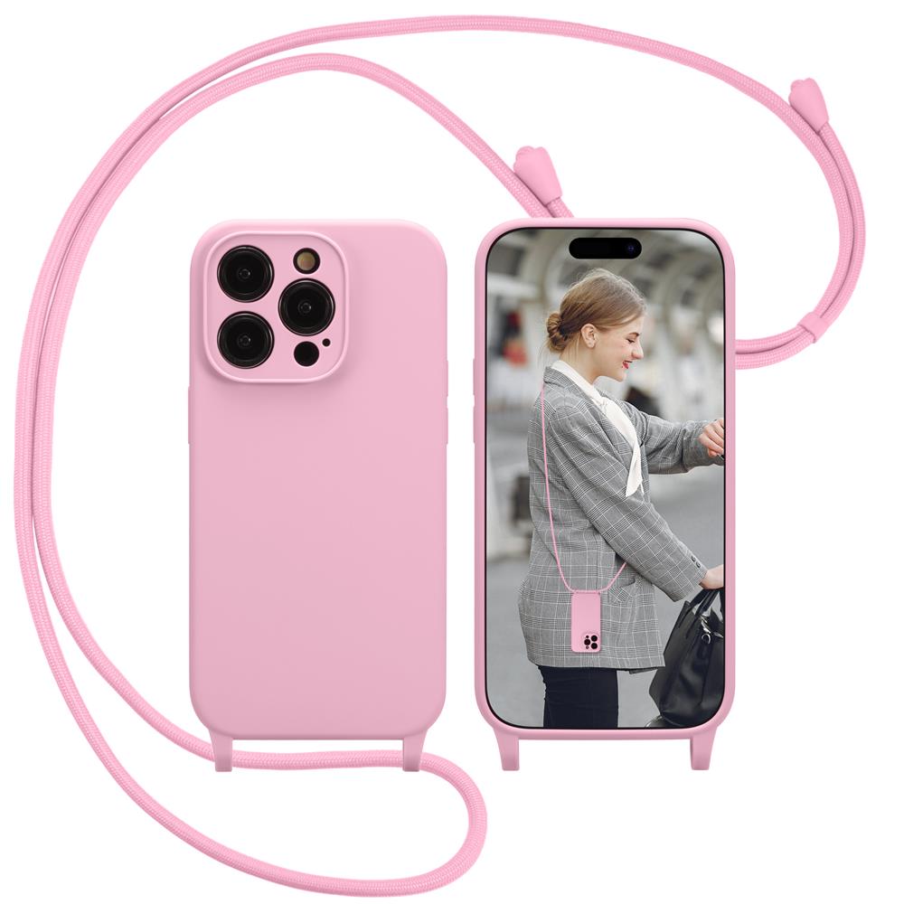 Connect Case Colour inkl. Kette für Apple iPhone 15 Pro Max in Rosa