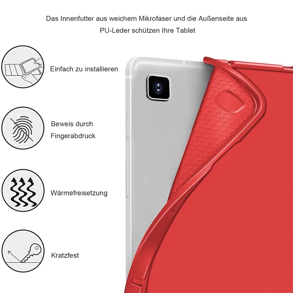 Smart Cover für Samsung Galaxy Tab S10 FE Plus in Rot