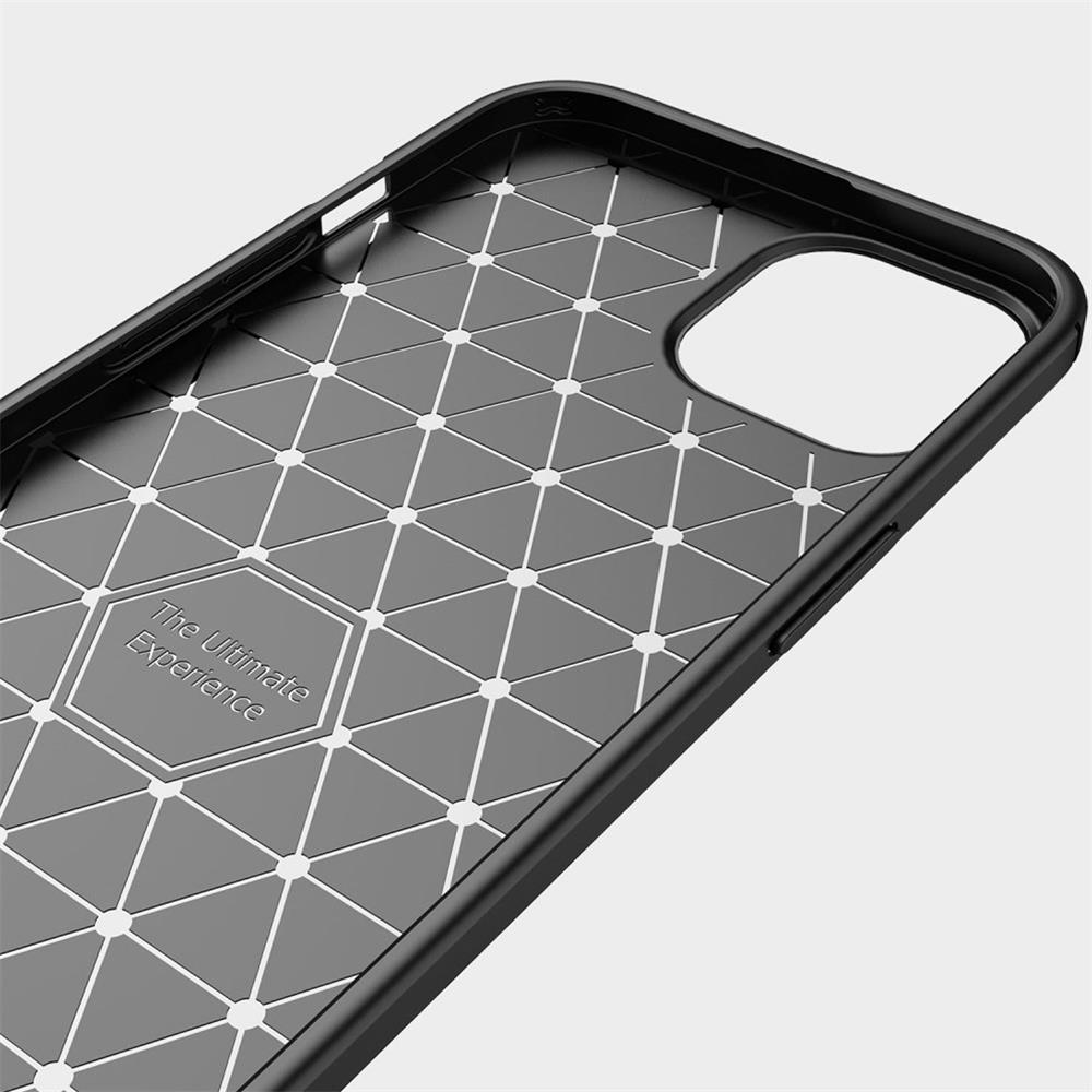 Carbon Brush TPU für Apple iPhone 15 Plus in Schwarz