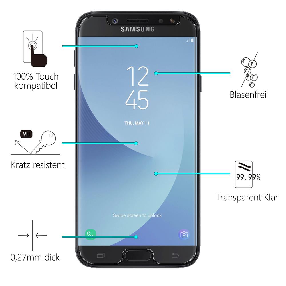 Glas 2in1 für Samsung Galaxy J7 2017