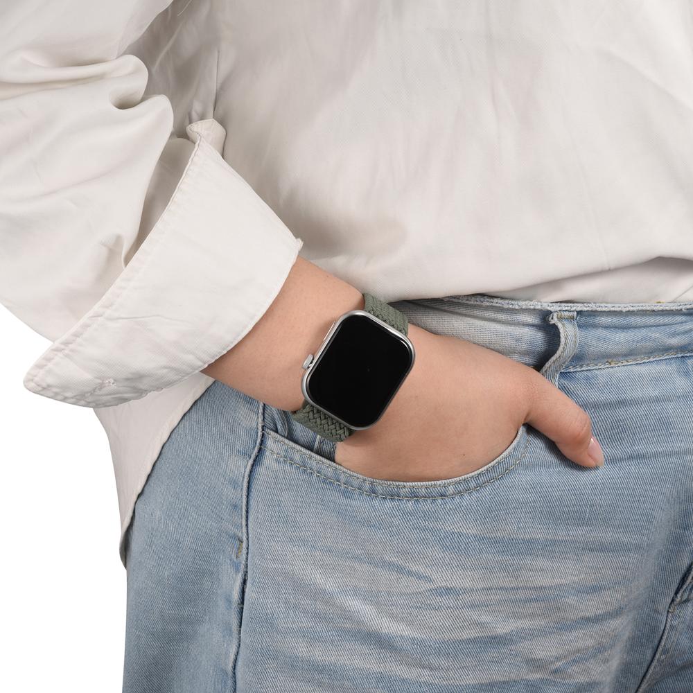 Loop Nylonarmband für Apple Watch 1-11/SE1-3/Ultra1-3 - 42/44/45/49mm in Olivgrün - Universal