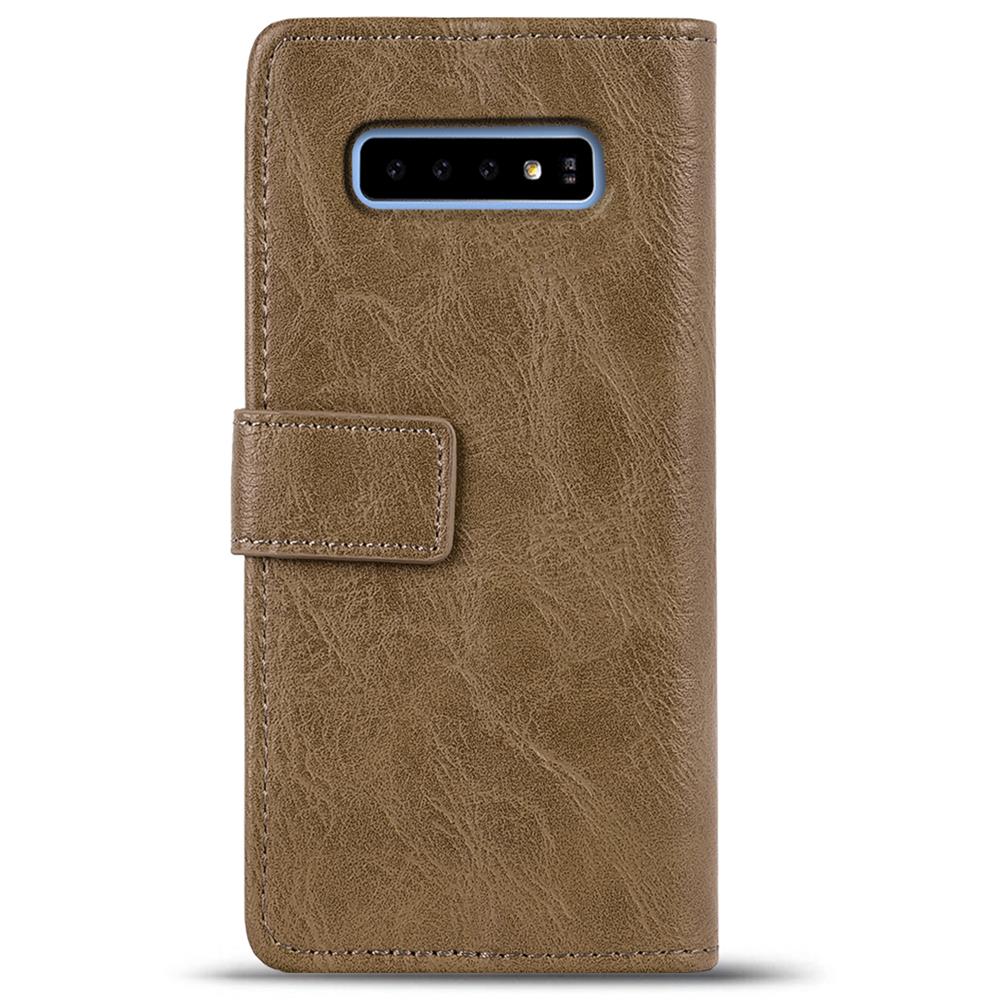 Retro Wallet für Samsung Galaxy S10e in Mocca