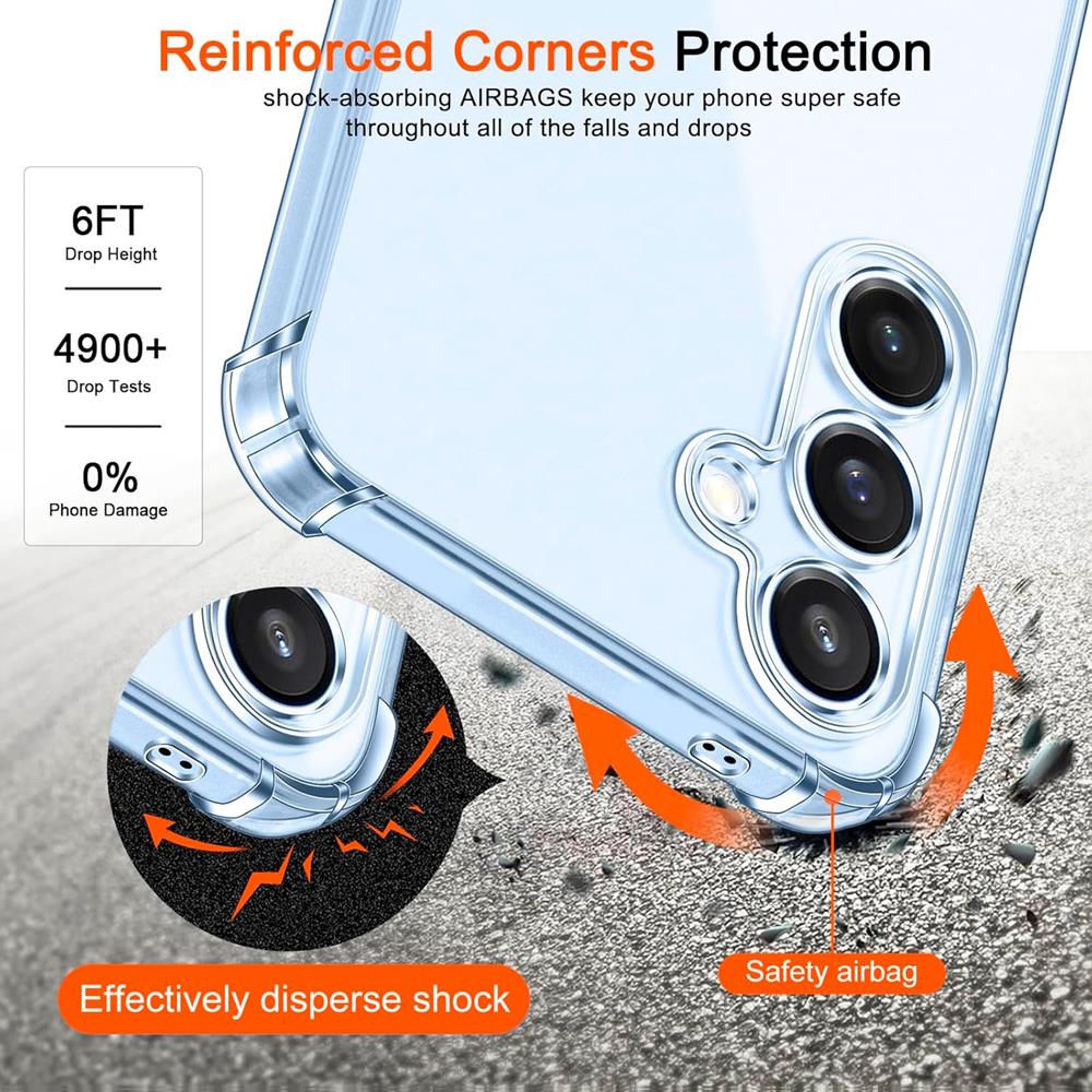Rugged TPU für Samsung Galaxy S25 Plus in Transparent