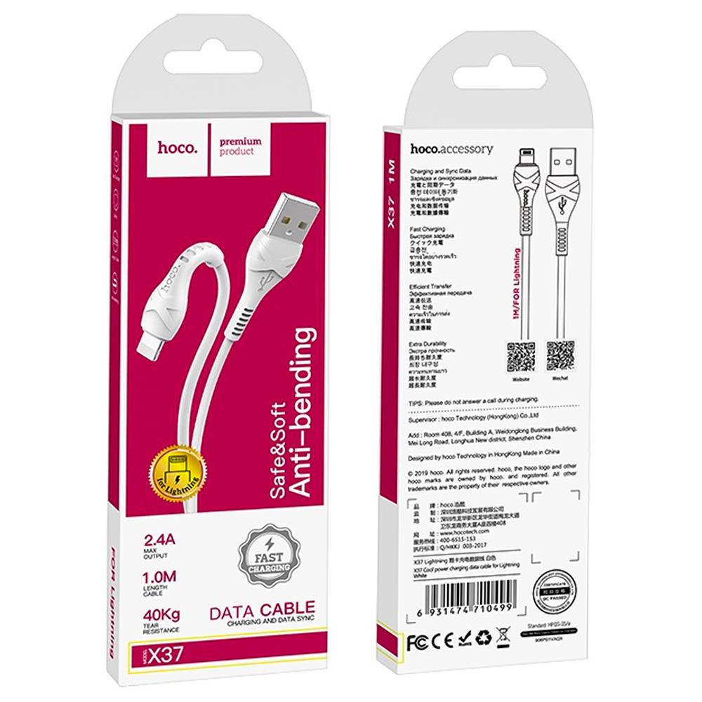 Hoco USB Kabel - X37 Lightning 1M in Weiss