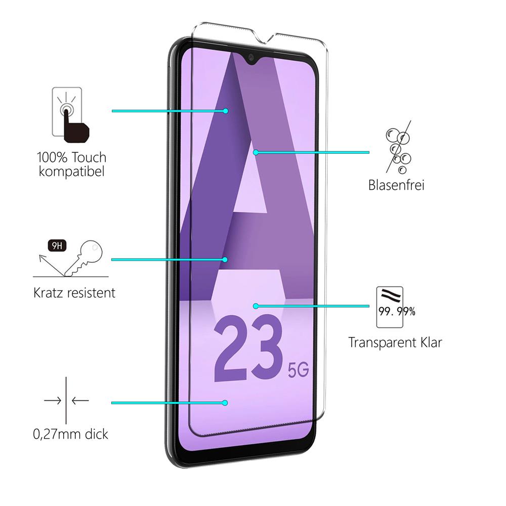 4in1 Glas Set für Samsung Galaxy A23 5G