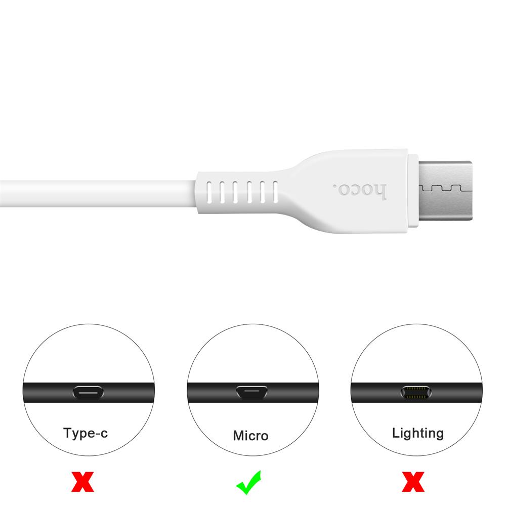 Hoco USB Kabel - X20 microUSB - 3M in Weiss