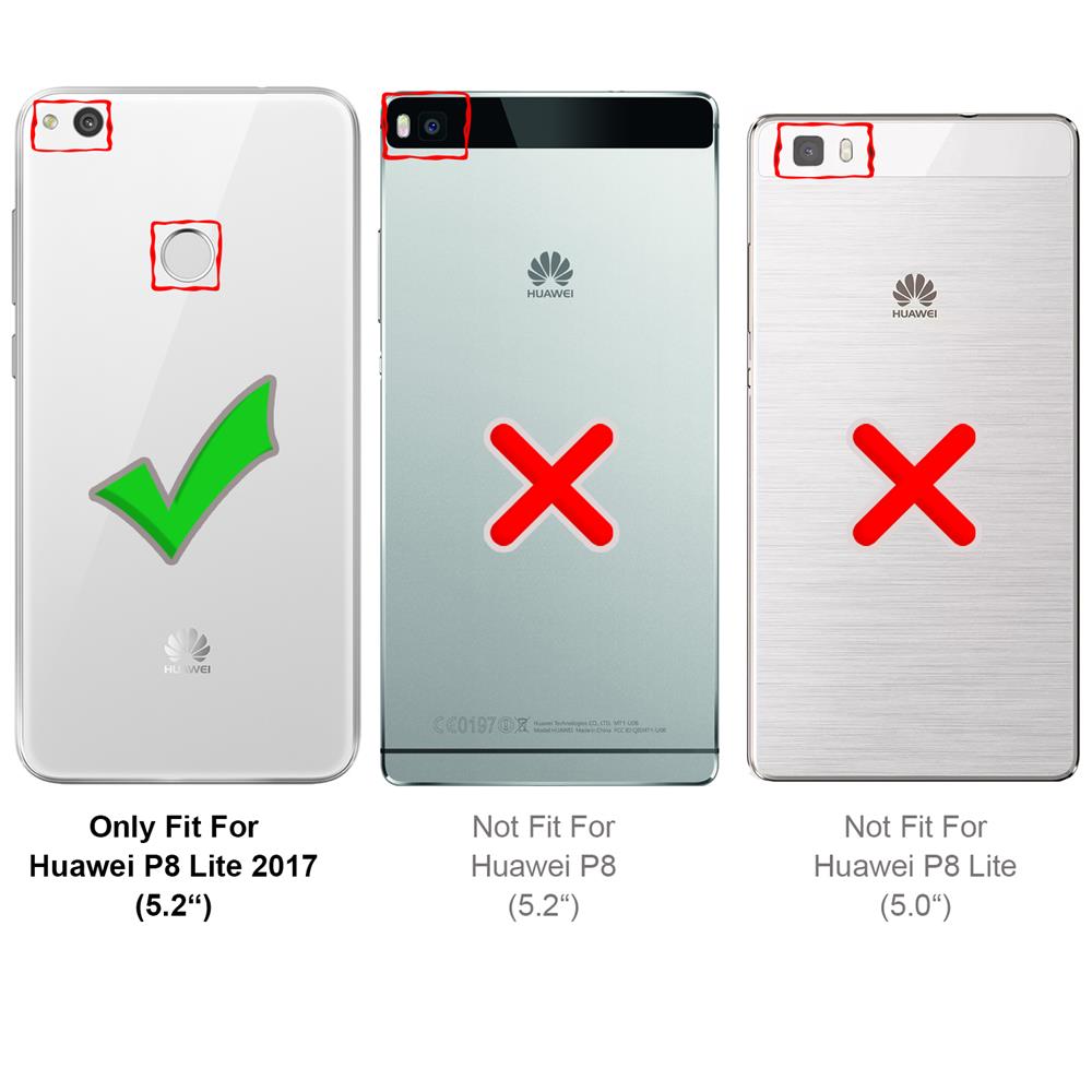 Electroplated Flip für Huawei P8 Lite 2017 in Rosegold