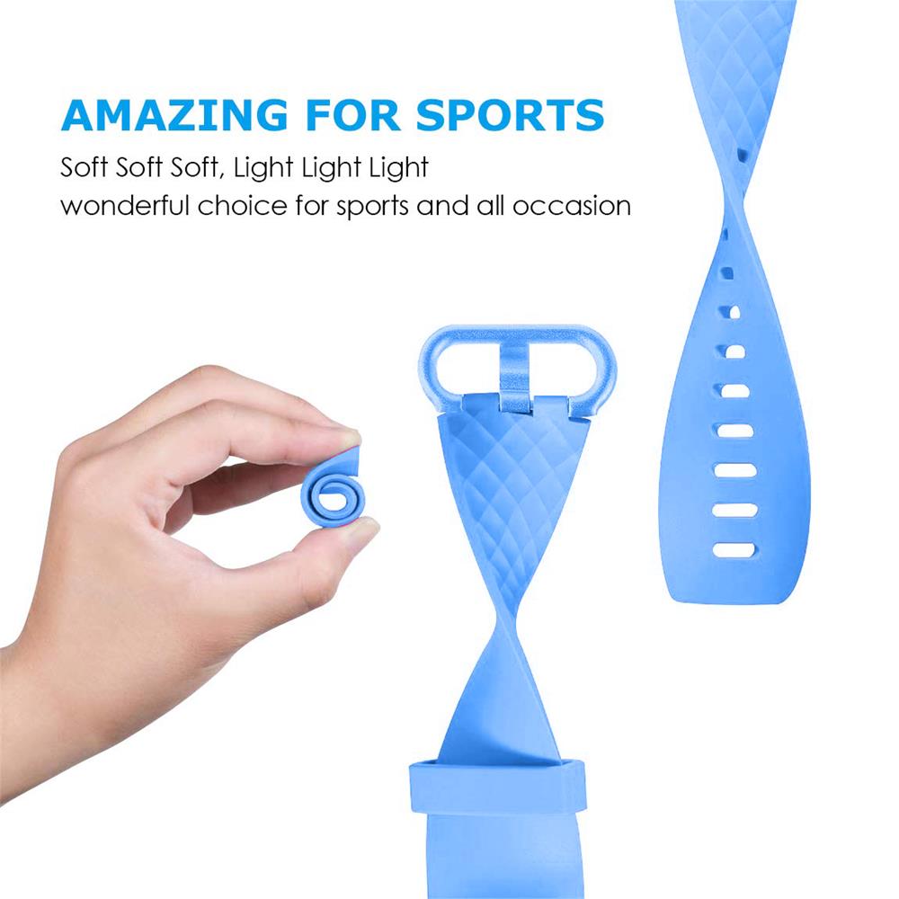 Fitnessarmband TPU für Fitbit Charge 3 / 4 - Größe S in Blau