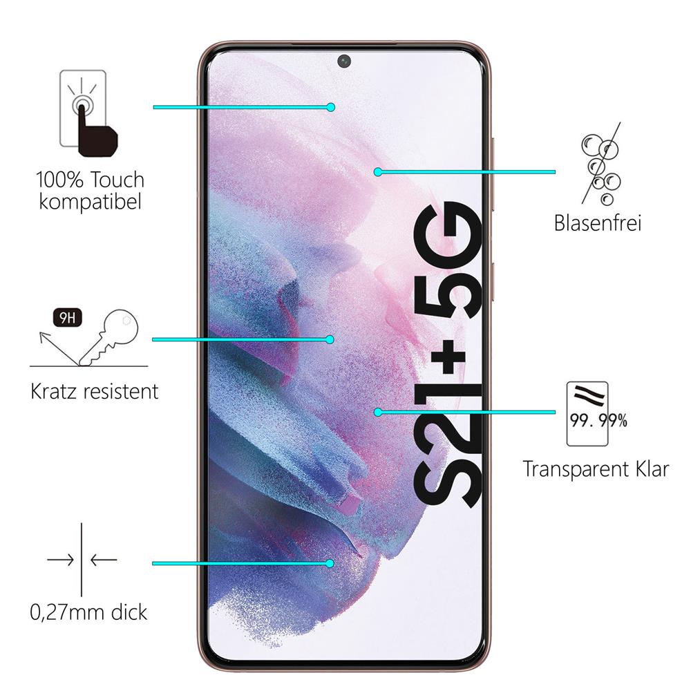Glas 2in1 für Samsung Galaxy S21 Plus