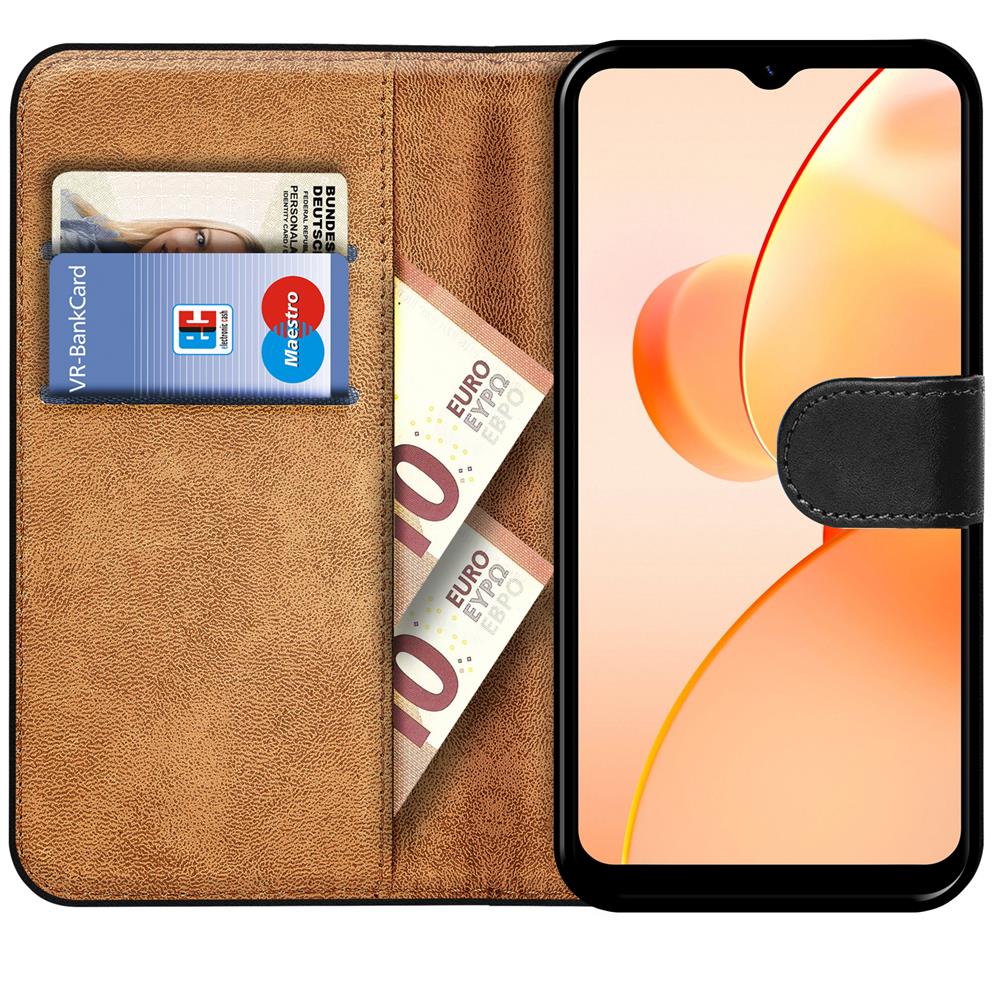 Basic Wallet für Realme C31 in Schwarz