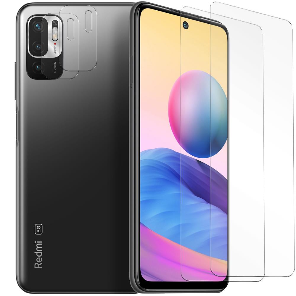 4in1 Glas Set für Xiaomi Redmi Note 10 5G