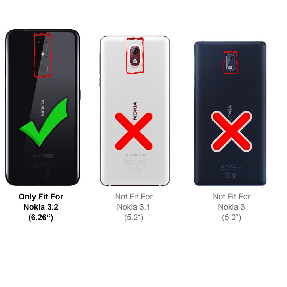 Electroplated Flip für Nokia 3.2 in Schwarz
