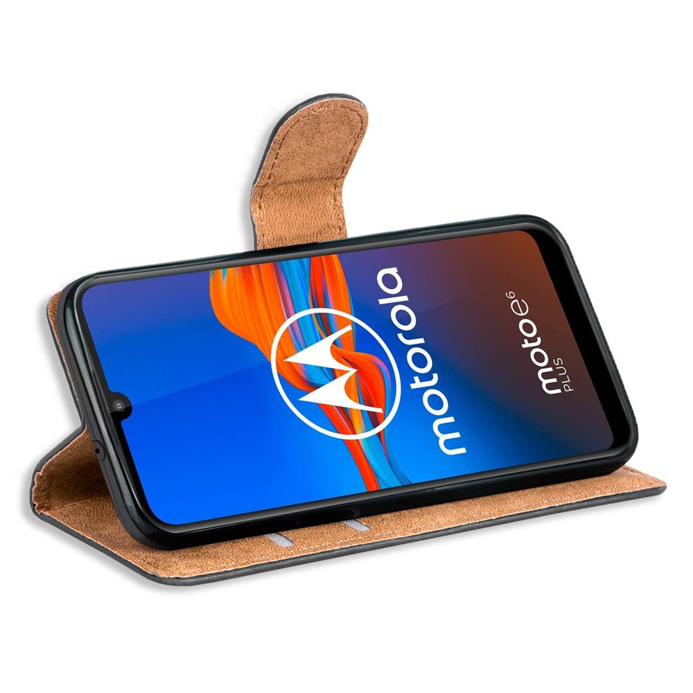 Basic Wallet für Motorola Moto E6 Plus in Schwarz