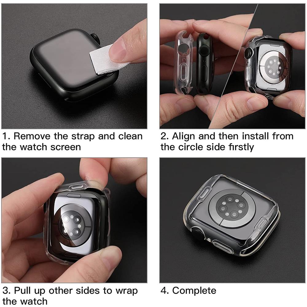 Silikon Hülle Full TPU für Apple Watch 7 - 9 - 45mm