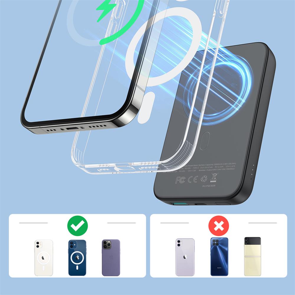 Power Bank - Joyroom - MagSafe JR-W020 - 10000 mAh in Schwarz