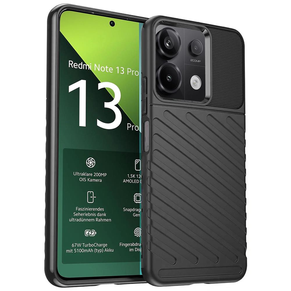 Thunder Case für Xiaomi Redmi Note 13 Pro 5G in Schwarz