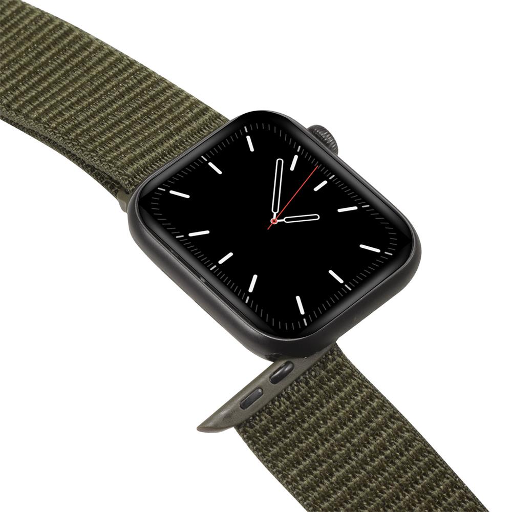 Fitnessarmband Nylon für Apple Watch 1-9 - 42/44/45 in Dunkelgrün