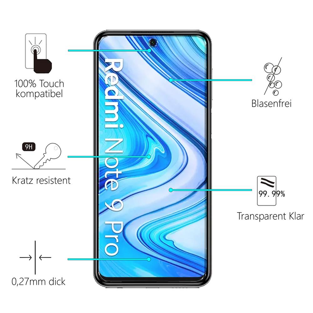 Glas 2in1 für Xiaomi Redmi Note 9 Pro / 9S