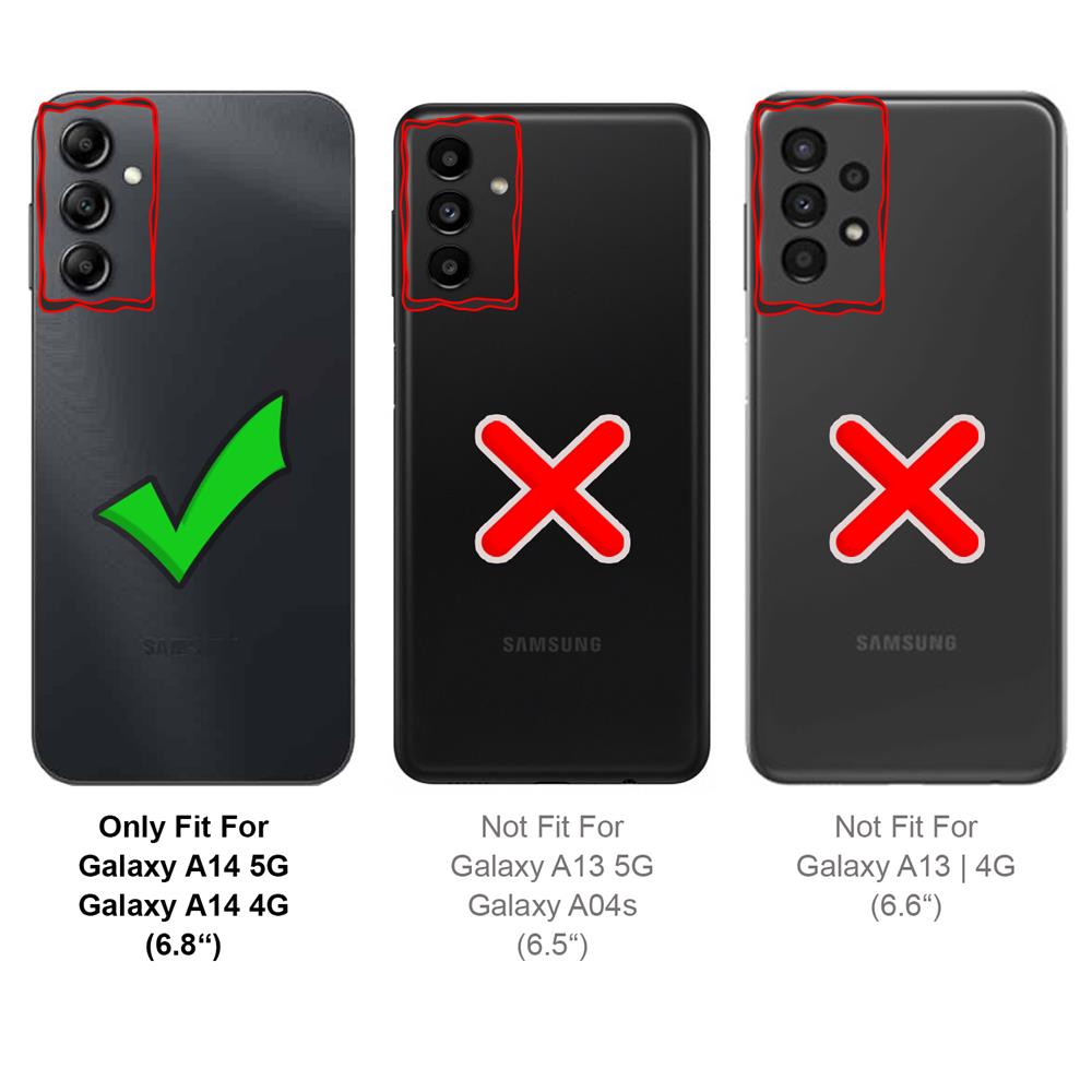 Connect Case für Samsung Galaxy A14 4G/5G in Silber, Kette in WeissSilber