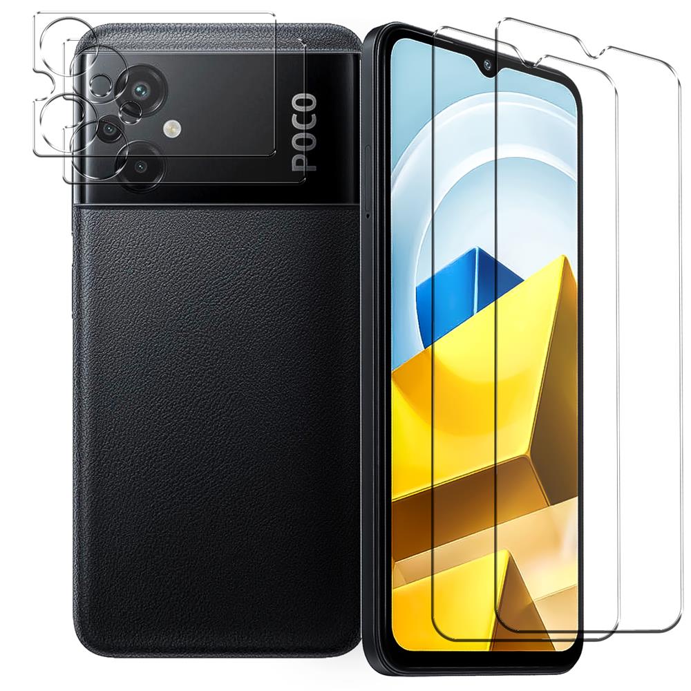 4in1 Glas Set für Xiaomi Poco M5