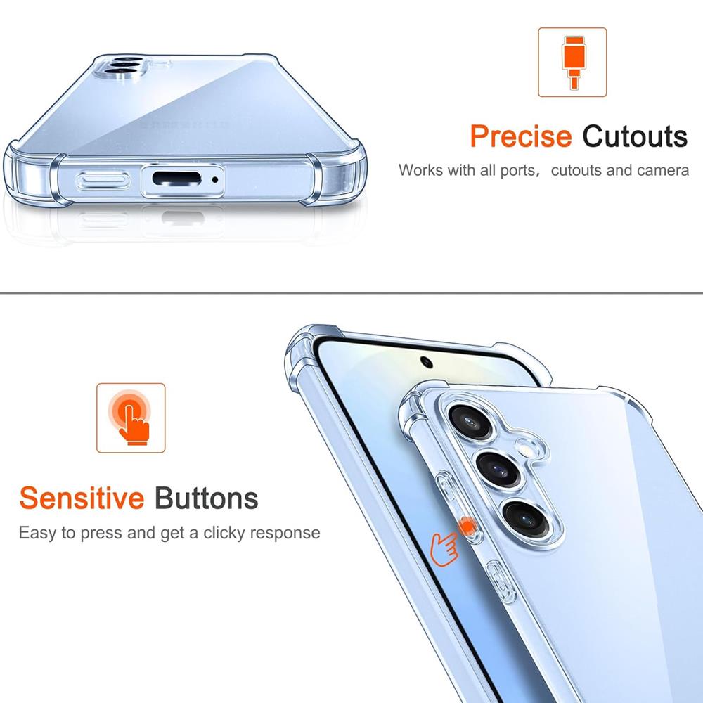 Rugged TPU für Samsung Galaxy S25 Plus in Transparent