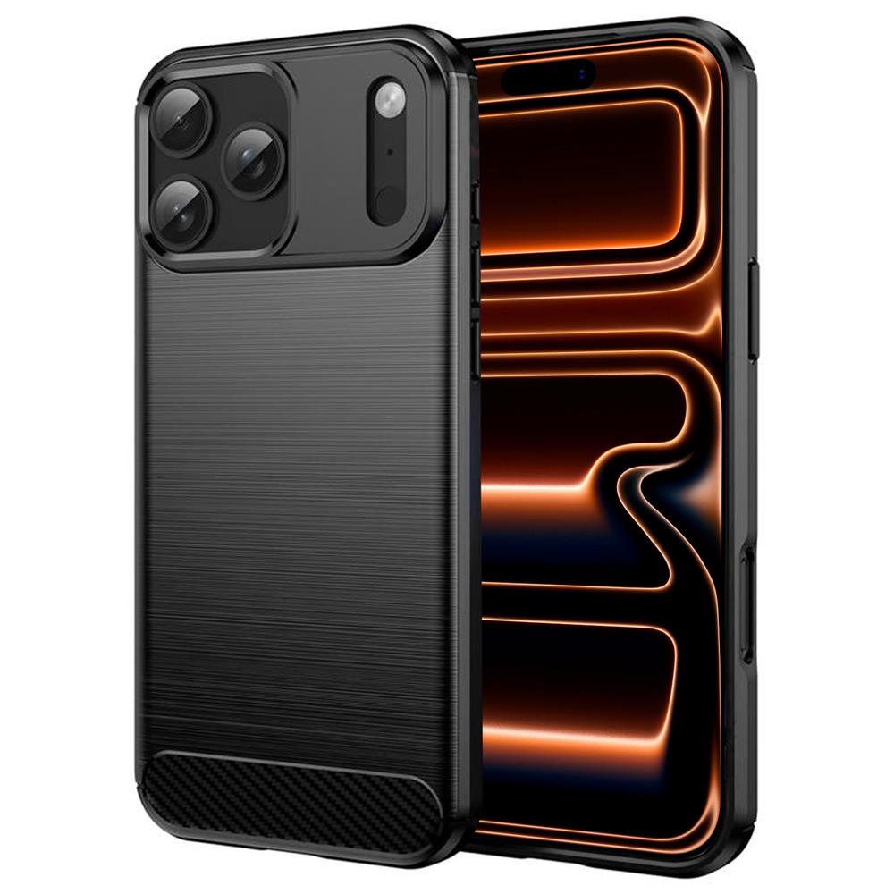 Carbon Brush TPU für Apple iPhone 17 Pro Max in Schwarz